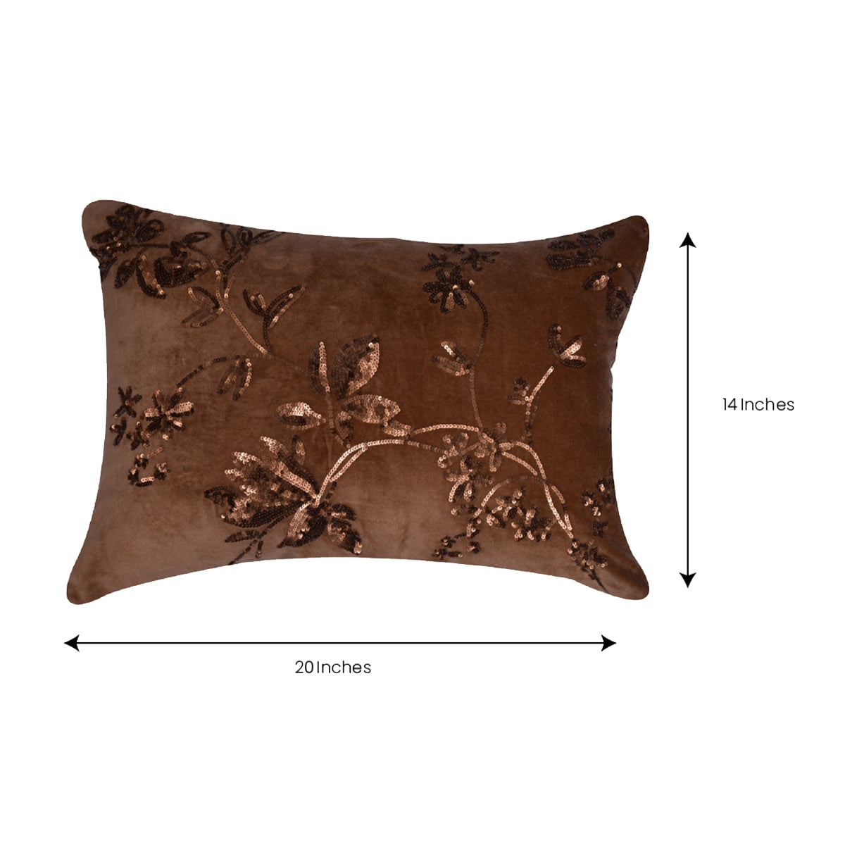 Set of 2 and 4 brown throw pillow covers, 14 x 20 inches, made by CU6509-35-4, perfect for sofa or bed décor.
