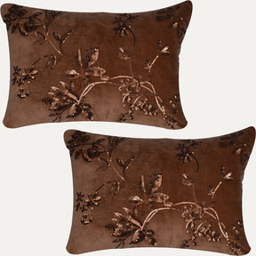 Set of brown throw pillow covers by CU6509-35-4, 14x20 inches, includes 2 or 4 covers for decorative pillows.