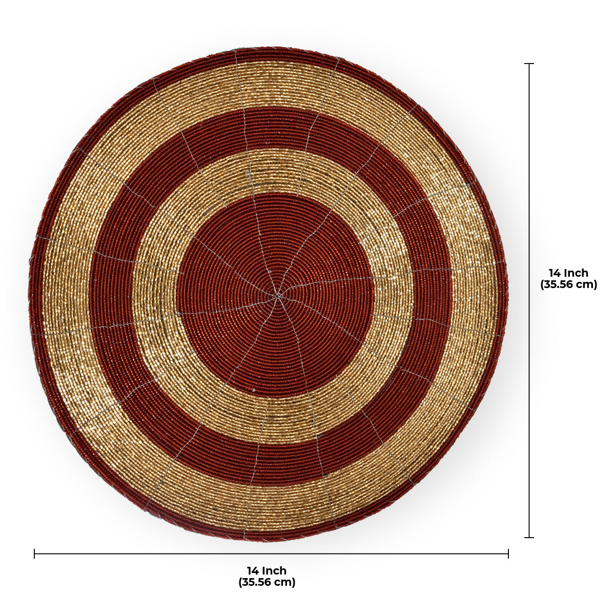 Aidden Bloom – Beaded Placemats, The Aidden Collection Artistic Decorative Dining Table Décor 14 inch - Decozen