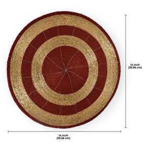 Aidden Bloom – Beaded Placemats, The Aidden Collection Artistic Decorative Dining Table Décor 14 inch - Decozen