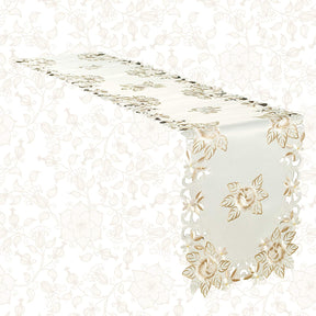 Table Runner with European Embroidery - The Dayse Collection - Decozen