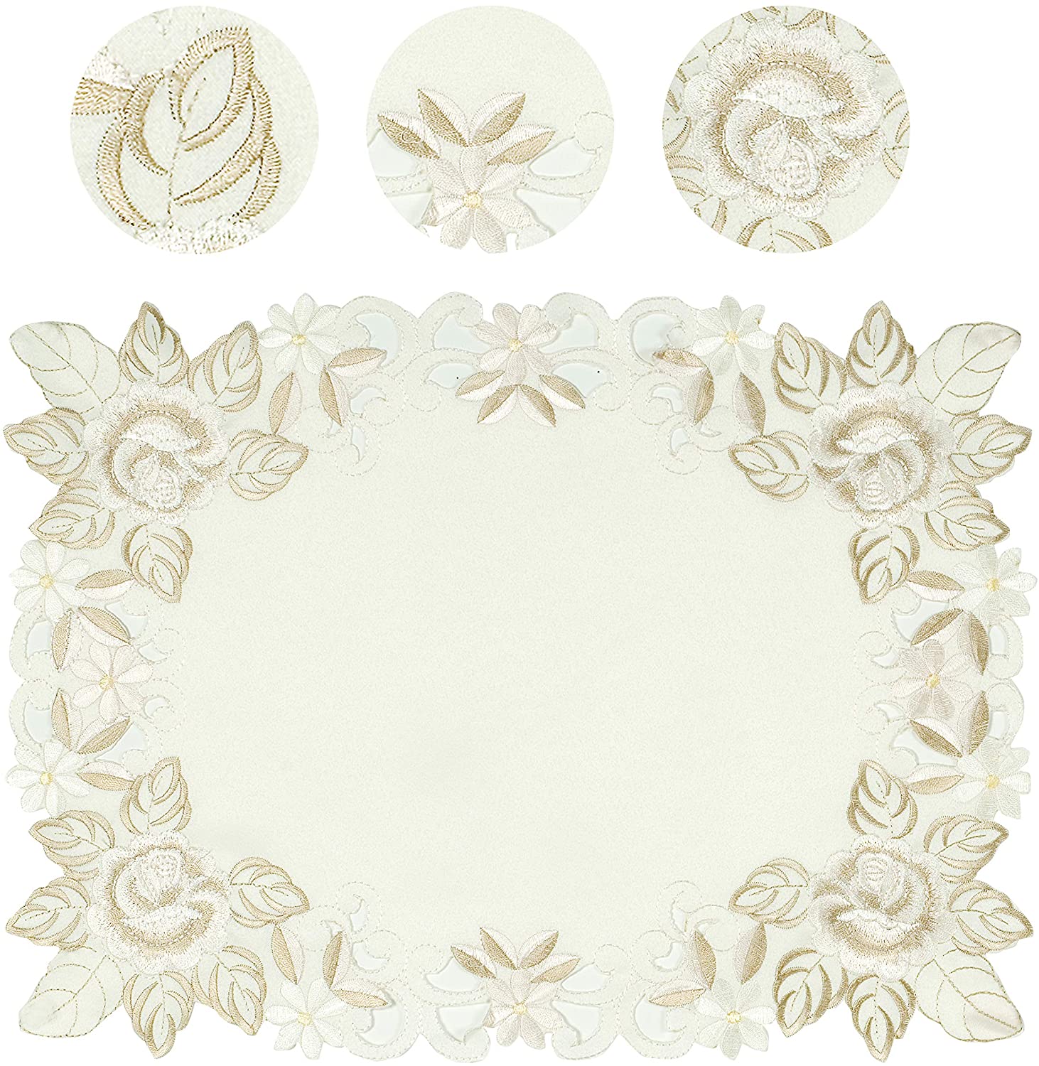 Table Runner with European Embroidery - The Dayse Collection - Decozen