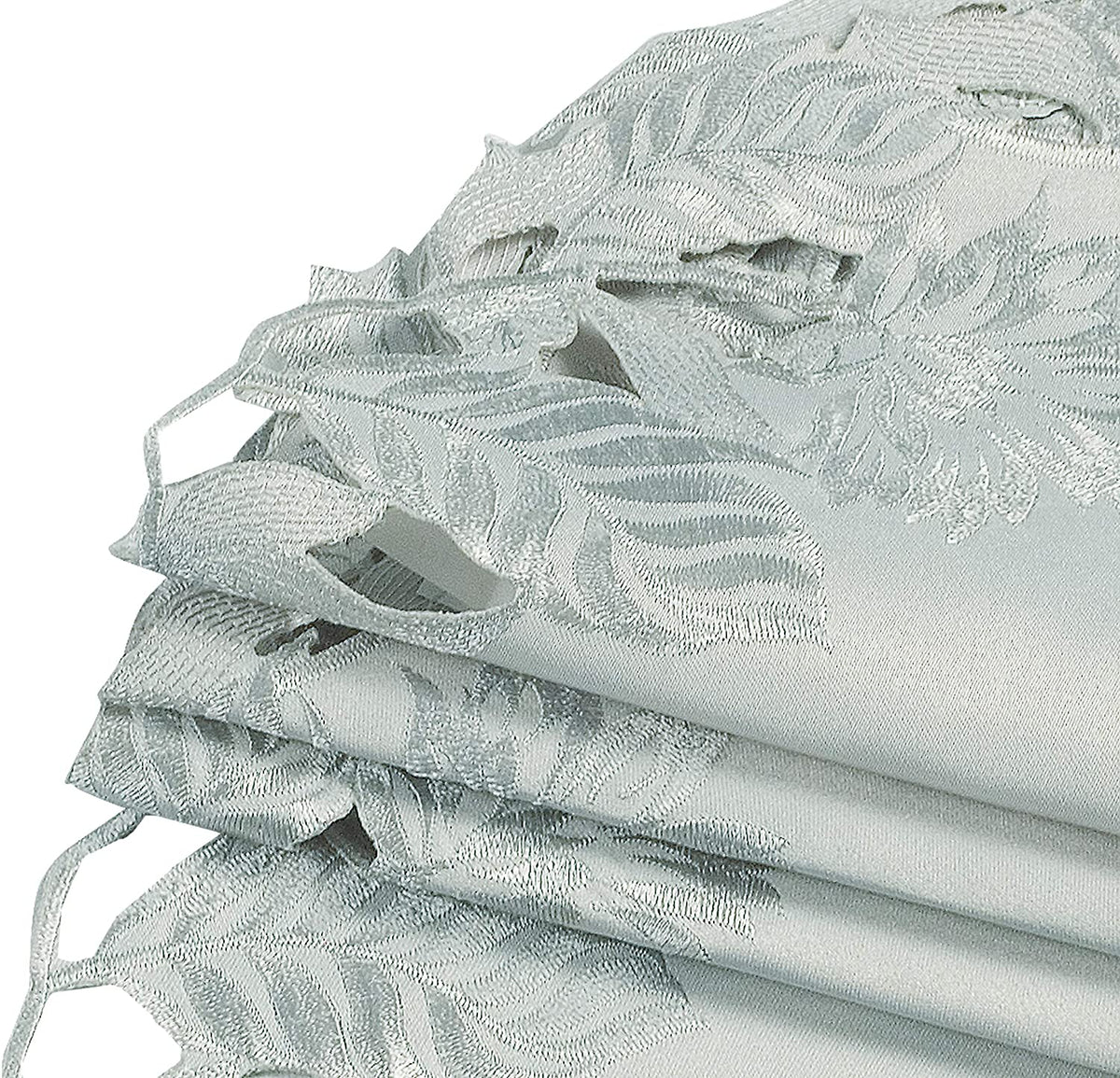 Light Gray Round Linen Placemat Doilies - The Corda Collection - Decozen