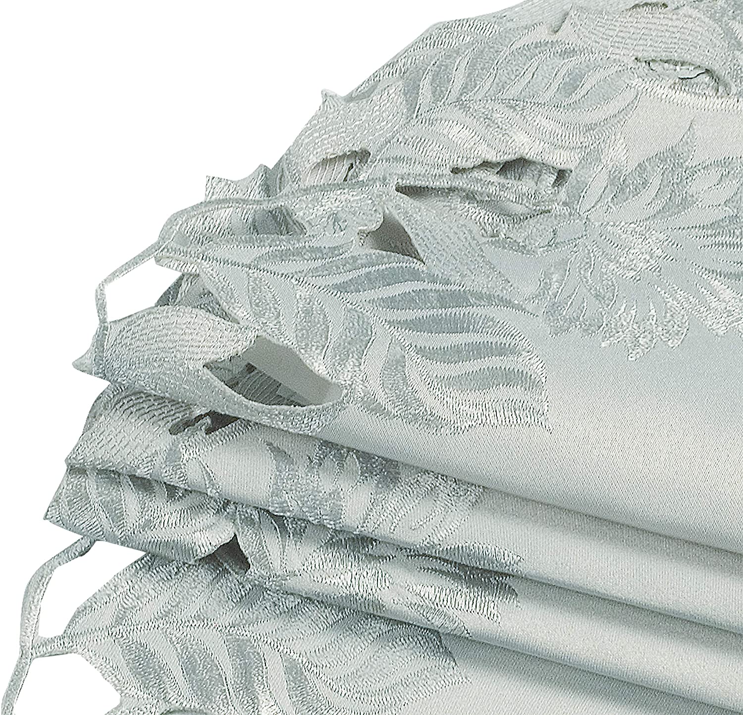 Light Gray Round Linen Placemat Doilies - The Corda Collection - Decozen