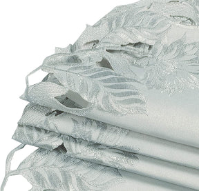 Light Gray Round Linen Placemat Doilies - The Corda Collection - Decozen