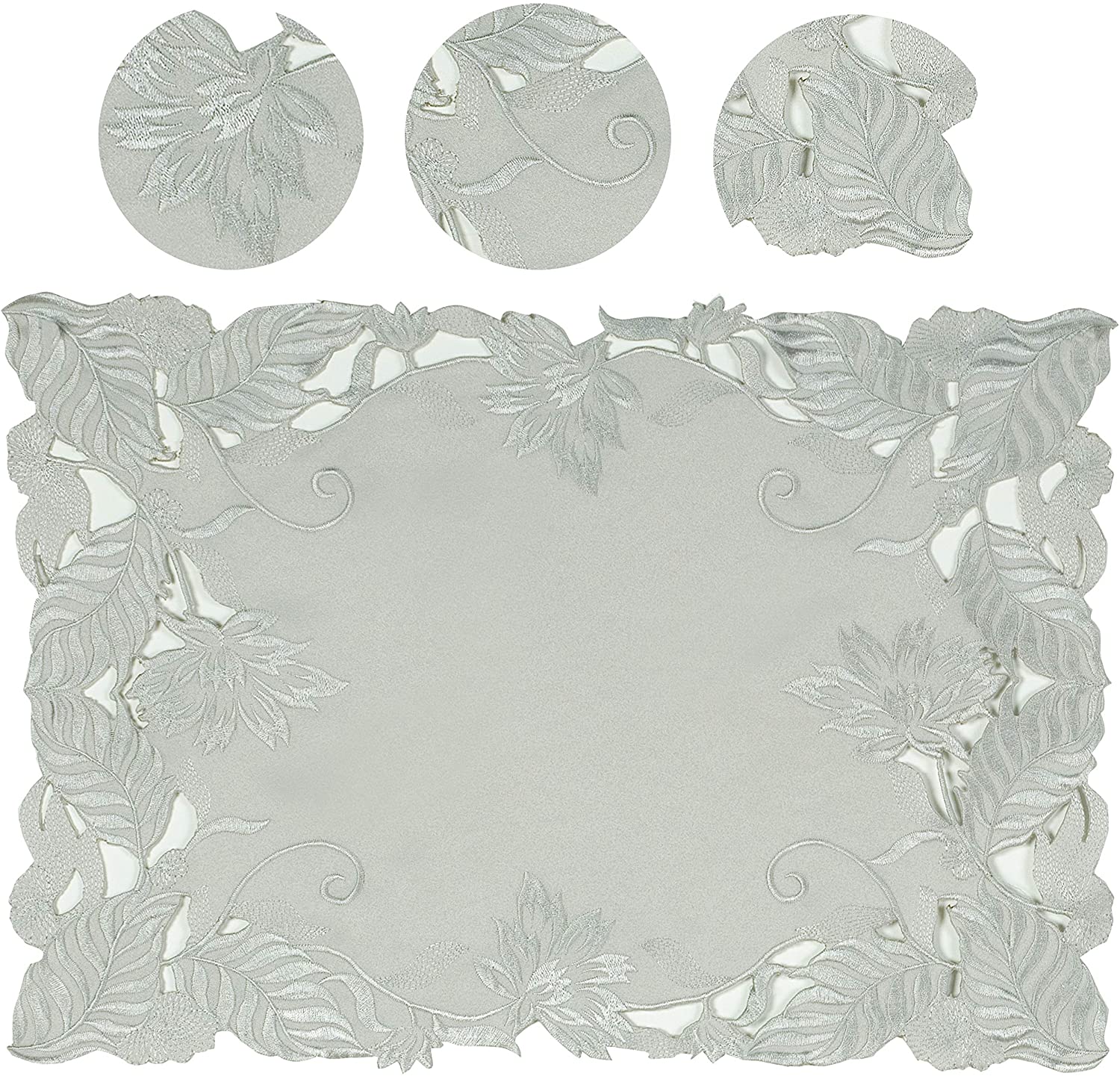 Table Runner with European Embroidery - The Corda Collection - Decozen