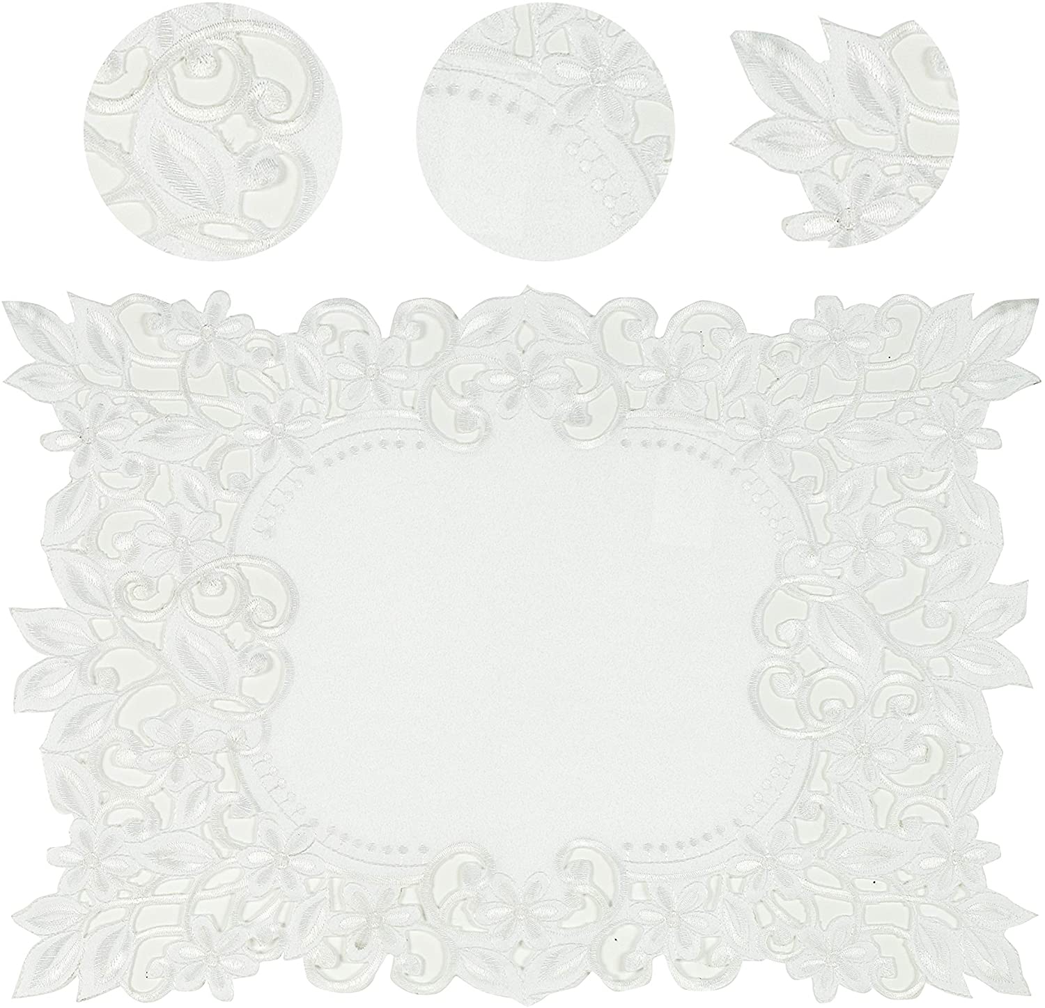 Table Runner with European Embroidery - The Darvin Collection - Decozen