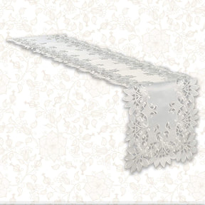 Table Runner with European Embroidery - The Deandra Collection - Decozen
