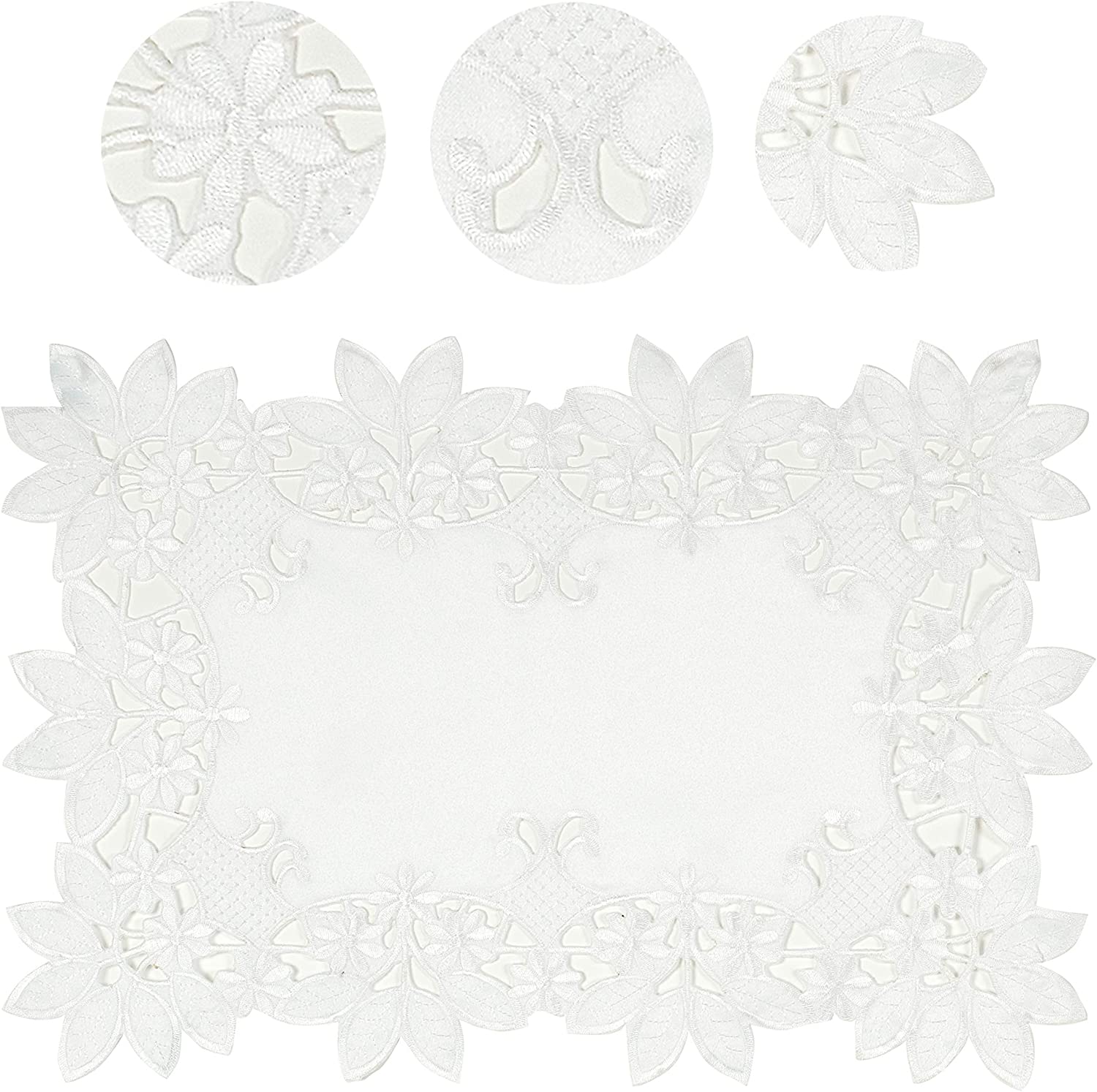 Table Runner with European Embroidery - The Deandra Collection - Decozen