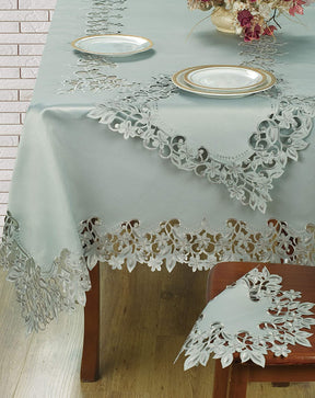 Table Toppers with European Embroidery - The Alvina Collection - Decozen