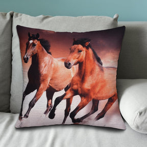 Horse Printed Design Throw Pillow Covers - Decozen
