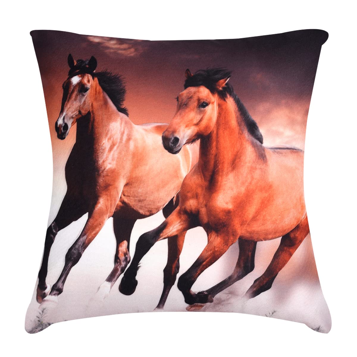 Horse Printed Design Throw Pillow Covers - Decozen