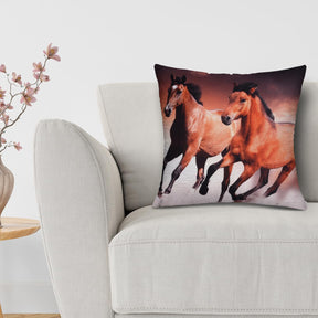 Horse Printed Design Throw Pillow Covers - Decozen