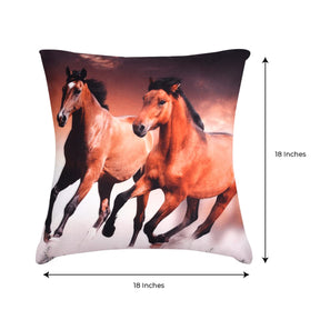 Horse Printed Design Throw Pillow Covers - Decozen