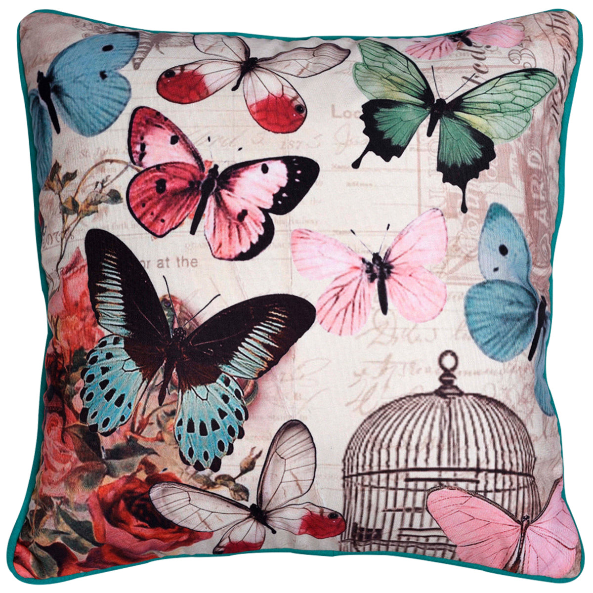 Butterfly Printed Throw Pillow Cover - Set of 4 - Decozen