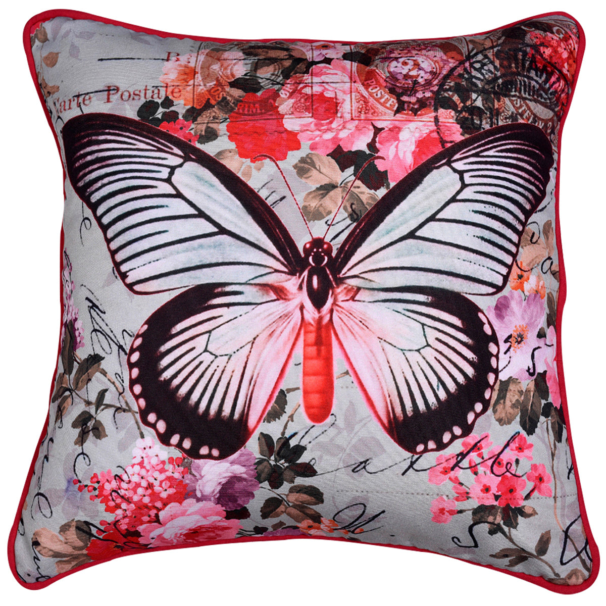 Butterfly Printed Throw Pillow Cover - Set of 4 - Decozen