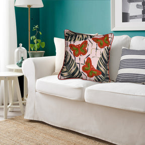 Butterfly Printed Throw Pillow Cover - Set of 4 - Decozen