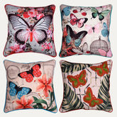 Butterfly Printed Throw Pillow Cover - Set of 4 - Decozen
