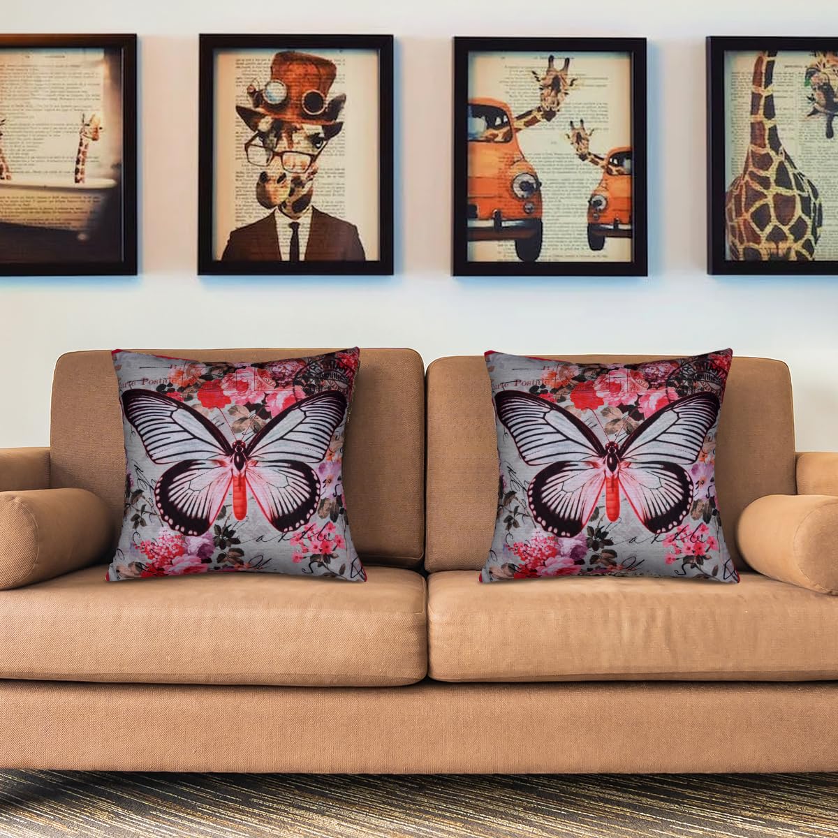 Butterfly Printed Design Throw Pillow Covers - Decozen