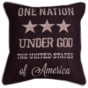 Patriotic Design Printed Throw Pillow Cover - Set of 3, 18 x 18 Inches - Decozen