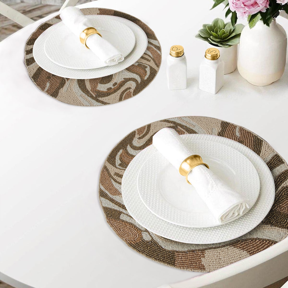 The Haings Beaded Placemats - Decozen
