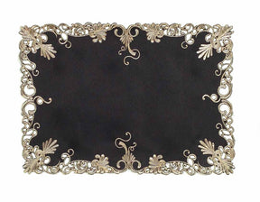 Black Gold Table Placemats - Chantelle Collection - Decozen